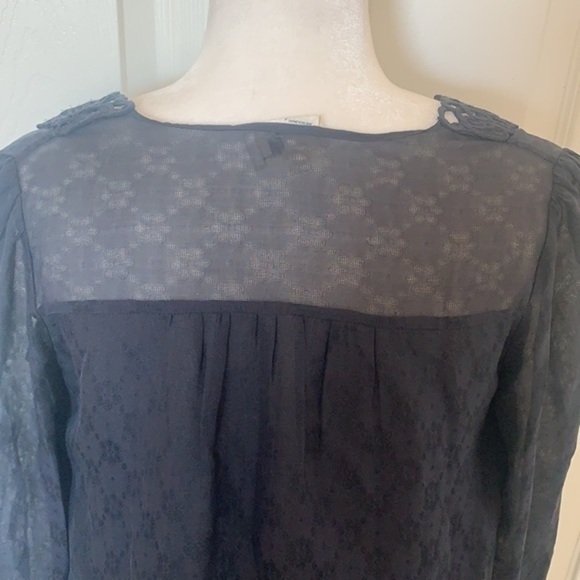 Milly of New York long sleeve silk boho top - Picture 5 of 6